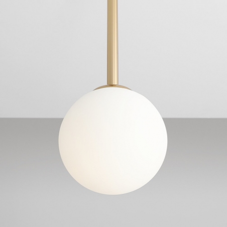 Pinne L 14 white&gold glass ball semi flush ceiling light Aldex