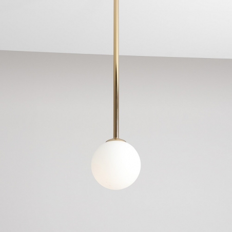 Pinne M 14 white&gold glass ball semi flush ceiling light Aldex