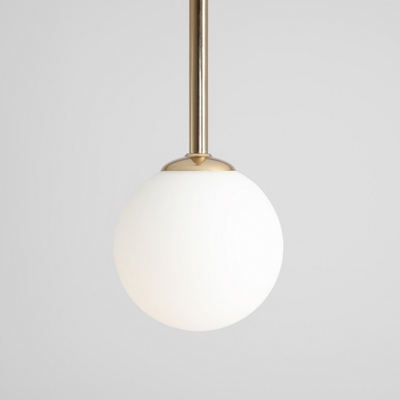 Pinne M 14 white&gold glass ball semi flush ceiling light Aldex