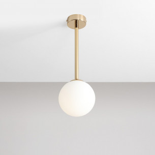 Pinne S 14 white&amp;gold glass ball semi flush ceiling light Aldex