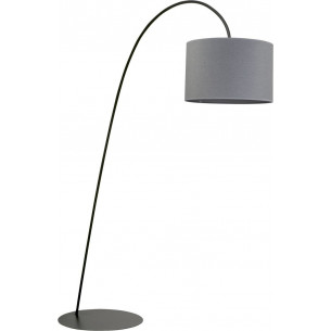 Alice Floor grey arched floor lamp with shade Nowodvorski