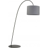Alice Floor grey arched floor lamp with shade Nowodvorski