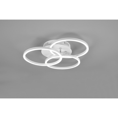 Circle LED white modern ceiling lamp with dimmer Reality
