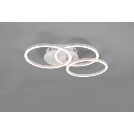 Circle LED white modern ceiling lamp with dimmer Reality