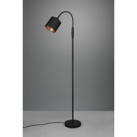 Tommy black&gold floor lamp with shade Reality