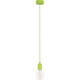 Stylowa Lampa żarówka na kablu Silicone Limonkowa do salonu, sypialni i przedpokoju.