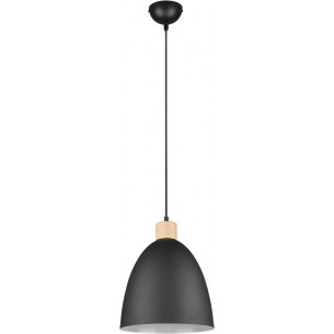 Lampa wisząca loft z drewnem Jagger 25 czarna Reality