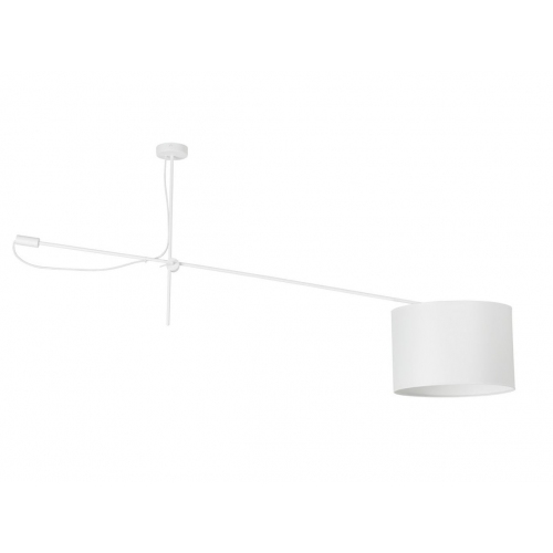 Viper white semi flush ceiling light with adjustable arm Nowodvorski