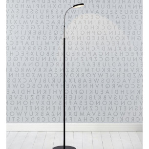 Stylowa Lampa podłogowa Flex Led Czarna Markslojd do czytania. 2