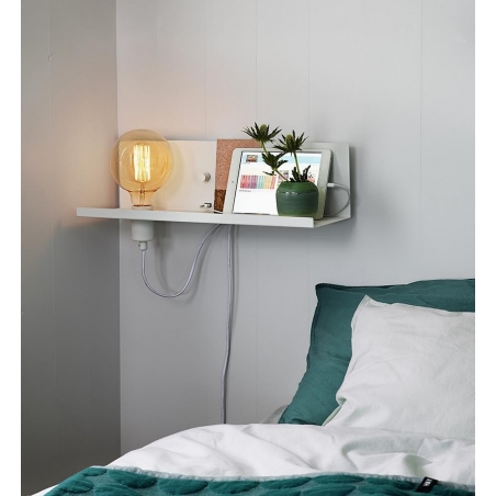 Multi white industrial wall lamp with shelf Markslojd