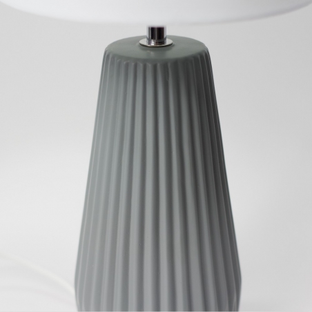 Lampa stołowa ceramiczna Nicci 19 Szara Markslojd