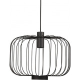 Stylowa Lampa wisząca druciana Allan 48 Czarna do salonu, sypialni i przedpokoju.