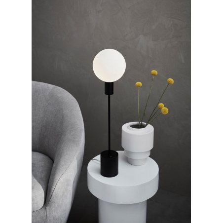 Uno black&white glass ball table lamp Markslojd