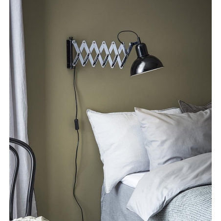 Riggs black industrial wall lamp with adjustable arm Markslojd