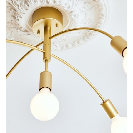 Cygnus gold semi flush ceiling light with 5 lights Markslojd