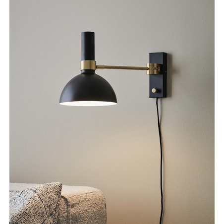 Larry Gold 19 black wall lamp with arm Markslojd
