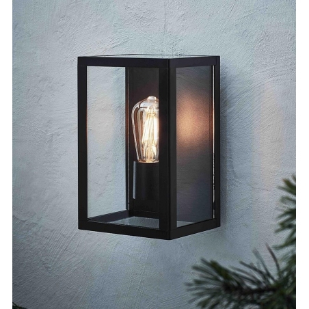 Pelham black&transparent outdoor wall lamp Markslojd