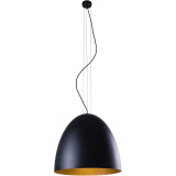 Stylowa Lampa wisząca Egg 55 Czarna do salonu, sypialni i przedpokoju.