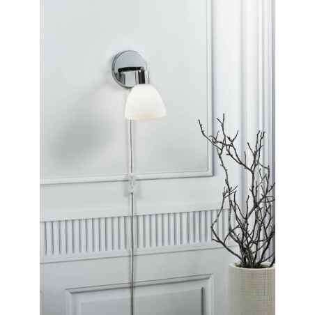 Ray White 12 white&chrome glass wall lamp Nordlux