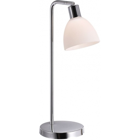 Ray White chrome&white glass desk lamp Nordlux