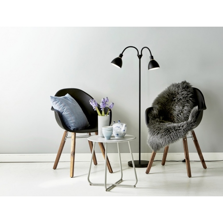 Ray Double black floor lamp with 2 lights Nordlux