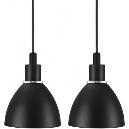 Ray Double black pendant lamp with 2 lights Nordlux