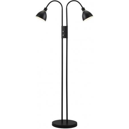 Ray Double Plus black floor lamp with 2 lights Nordlux