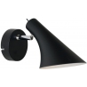 Vanila black wall lamp with switch Nordlux
