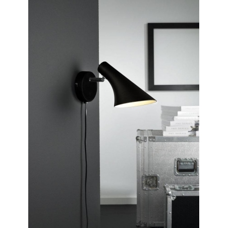 Vanila black wall lamp with switch Nordlux