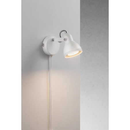 Aslak white industrial wall lamp Nordlux