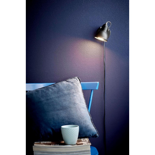 Aslak black industrial wall lamp Nordlux