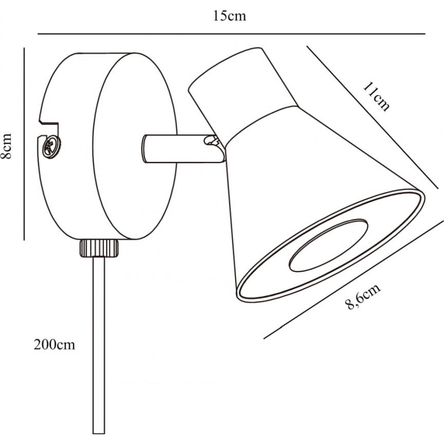 Kinkiet industrialny Eik Szary Nordlux