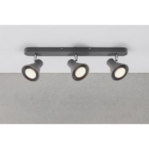 Eik Triple grey ceiling spotlight with 3 lights Nordlux