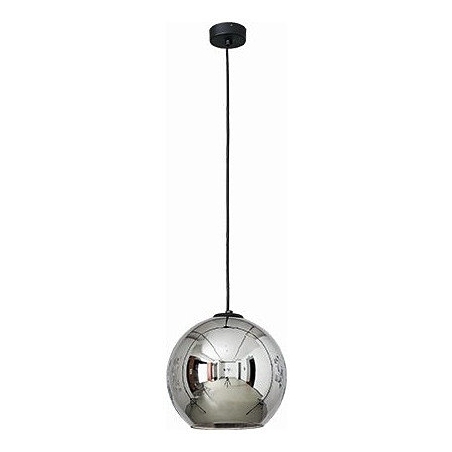 Designerska Lampa wisząca szklana kula Polaris 25 Chrom do salonu i sypialni.