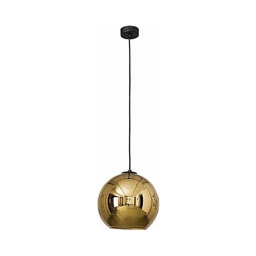 Designerska Lampa wisząca szklana kula Polaris 25 Złota do salonu i sypialni.