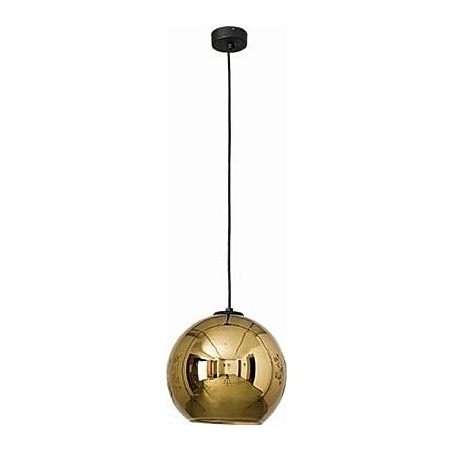 Designerska Lampa wisząca szklana kula Polaris 25 Złota do salonu i sypialni.