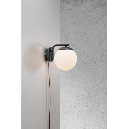 Grant black&white glass wall lamp Nordlux