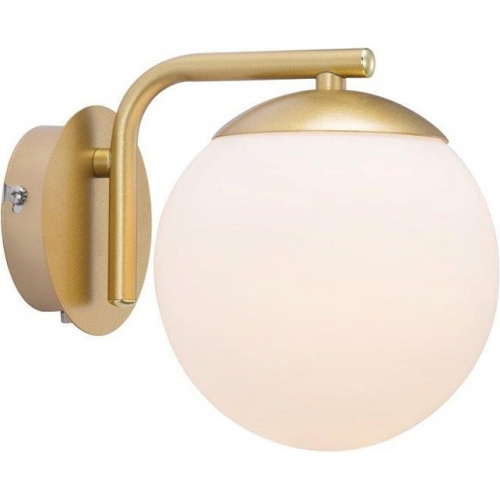 Grant brass&white glass wall lamp Nordlux