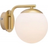 Grant brass&white glass wall lamp Nordlux