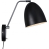 Alexander black wall lamp with arm Nordlux