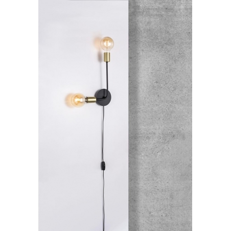 Josefine black&brass industrial wall lamp Nordlux