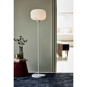 Milford white glass floor lamp Nordlux