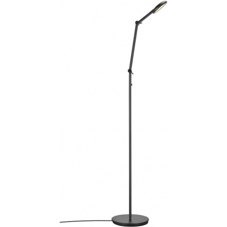Lampa podłogowa do salonu. Stylowa Lampa podłogowa nowoczesna Bend LED czarna Nordlux do czytania