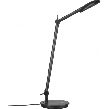 Lampa na biurko. Lampa biurkowa nowoczesna Bend LED czarna Nordlux do gabinetu i biura