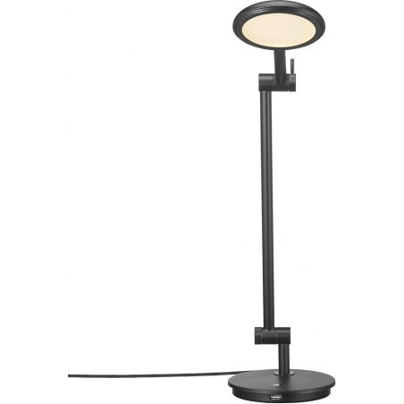 Lampa na biurko. Lampa biurkowa nowoczesna Bend LED czarna Nordlux do gabinetu i biura