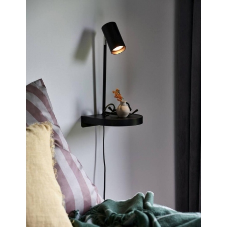 Cody black shelf wall lamp with usb Nordlux