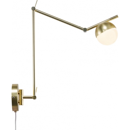 Contina white&brass glass ball wall lamp Nordlux