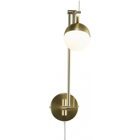 Contina white&brass glass ball wall lamp Nordlux