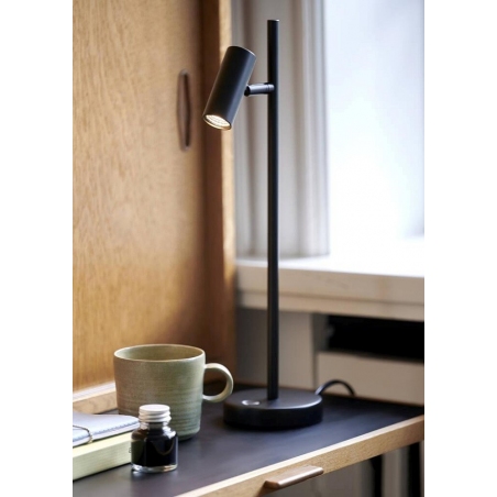 Lampa na biurko. Lampa biurkowa ze ściemniaczem Omari LED czarna Nordlux do gabinetu i biura