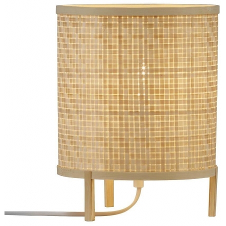 Lampa na komodę. Stylowa Lampa bambusowa stołowa boho Trinidad bambusowa Nordlux